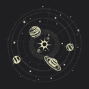 Cosmic Printed Unisex T-Shirt - Space Planet Design