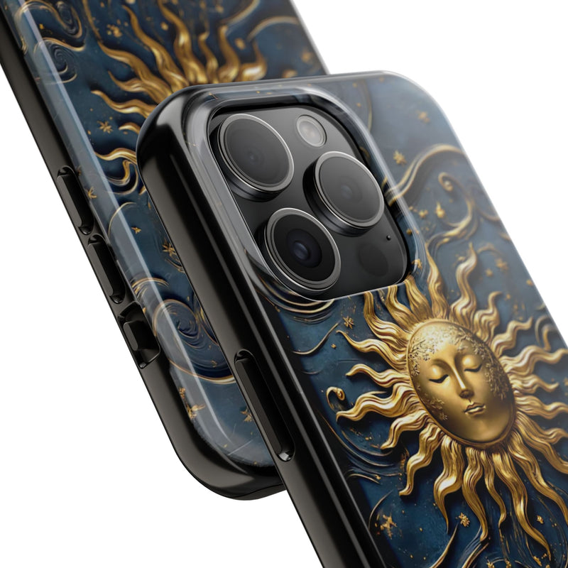 Mystical Sun And Moon Phone Case, Celestial Art Design For iPhone Samsung Galaxy Google Pixel, Unique Mystical Phonecase, Cosmic Gift