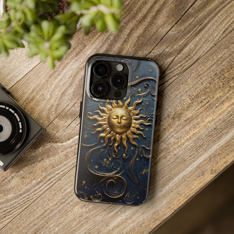 Mystical Sun And Moon Phone Case, Celestial Art Design For iPhone Samsung Galaxy Google Pixel, Unique Mystical Phonecase, Cosmic Gift