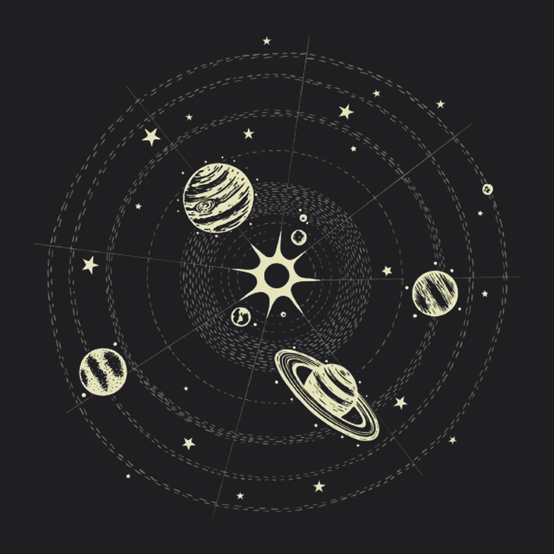 Men's Solar System Shirt, Planets T Shirt, Space Shirt, Space Graphic Tee for Men, Black Planets Shirt, Space Gift For Men, Astronomy Gift