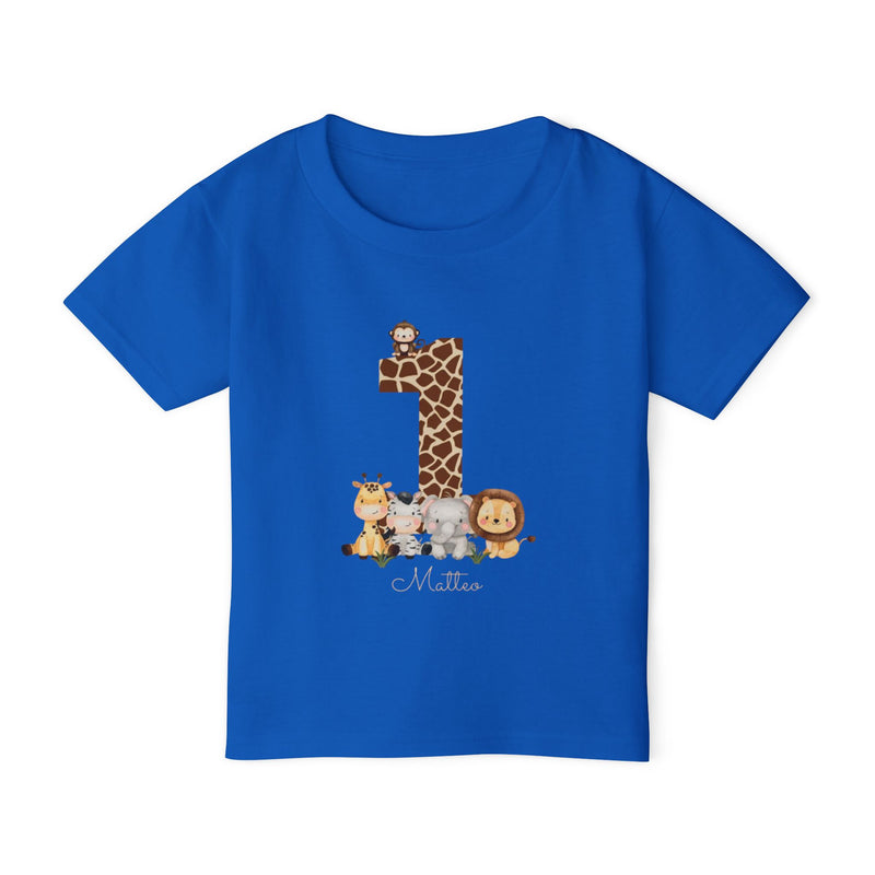 T-Shirt Birthday Shirt Personalized Birthday Child Boy Girl Jungle Animals Safari Giraffe Zebra Lion Wild One