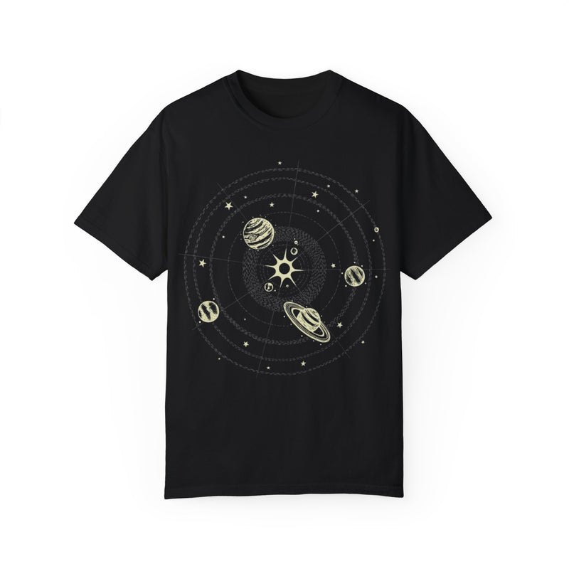 Men's Solar System Shirt, Planets T Shirt, Space Shirt, Space Graphic Tee for Men, Black Planets Shirt, Space Gift For Men, Astronomy Gift
