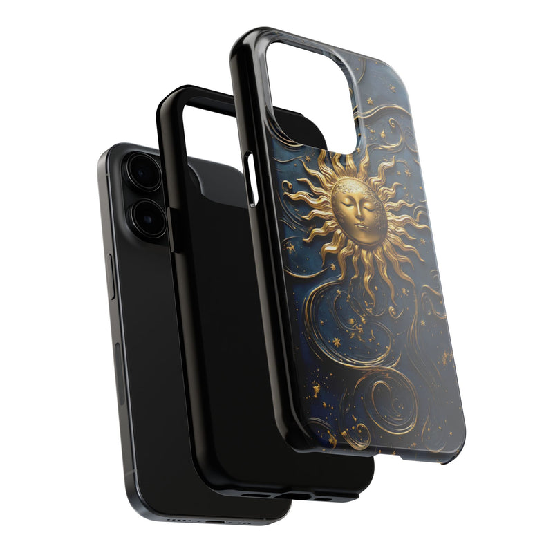 Mystical Sun And Moon Phone Case, Celestial Art Design For iPhone Samsung Galaxy Google Pixel, Unique Mystical Phonecase, Cosmic Gift